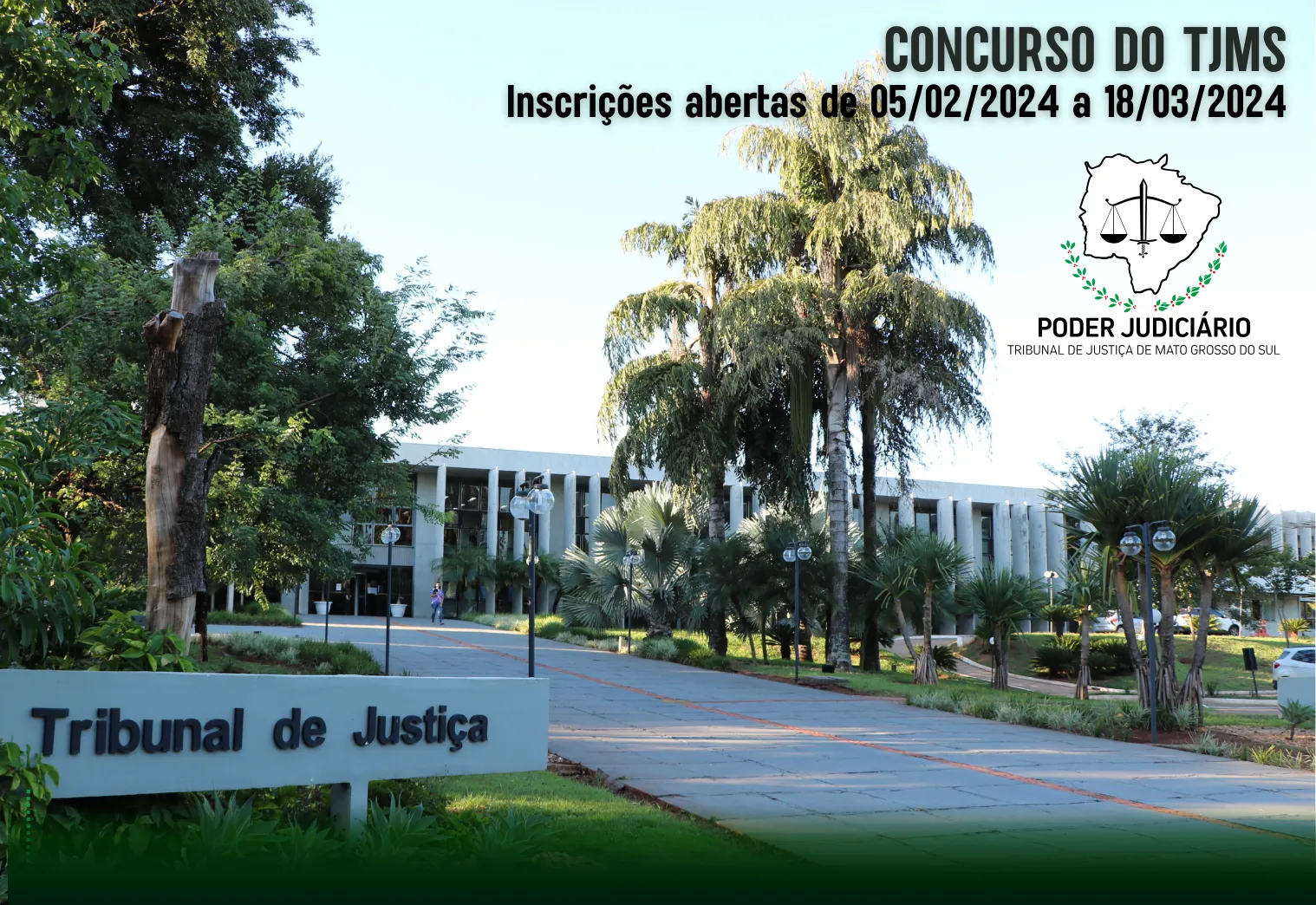 Imagem de compartilhamento para o artigo Inscrições para X Concurso Público de Servidores do TJMS estão abertas da MS Todo dia